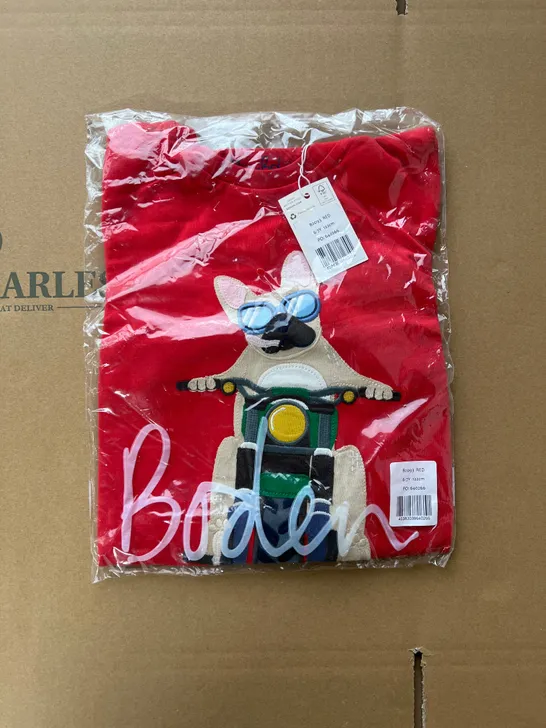 BODEN 6-7Y RED T SHIRT 