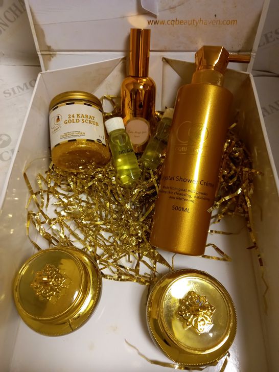 CQ BEAUTY CLEANSING GLOW KIT INCL. 24 KARAT GOLD SCRUB, FACE TONER