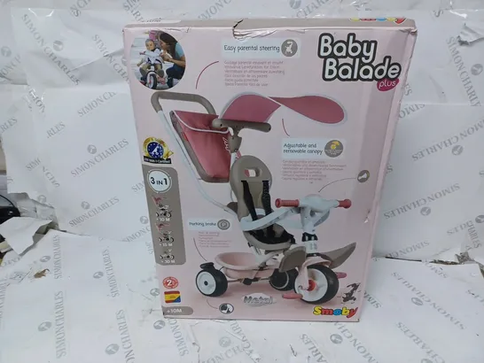 BOXED BABY BALADE PLUS TRICYCLE - PINK RRP £94.99