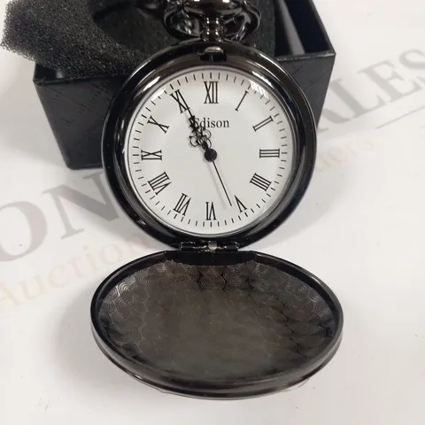 MENS EDISON POCKET WATCH WITH CHAIN – BRAND NEW IN BOX