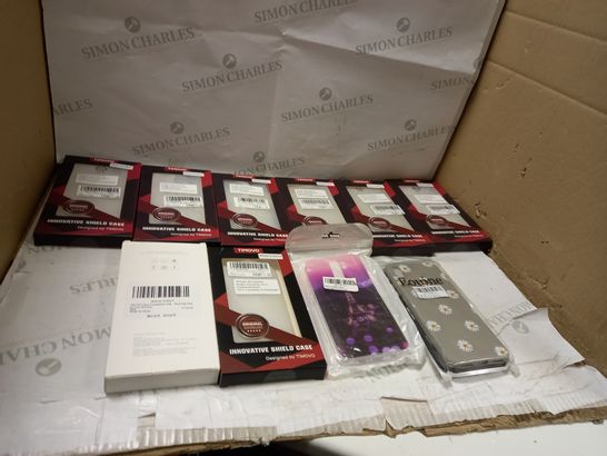 LOT OF APPROXIMATELY 20 ASSORTED PHONE ACCESSORIES TO INCLUDE PHONE CASES AND SHEILD CASES