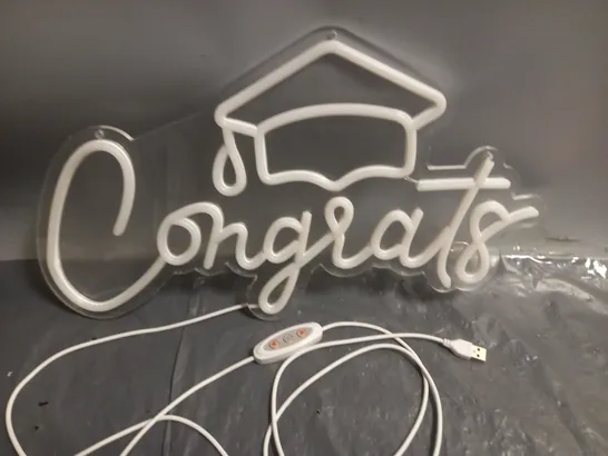 CONGRATS USB NEON SIGN