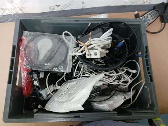  APPROXIMATELY 10 ASSORTED HOUSE HOLD ITEMS TO INCLUDE -  CABLES - TV REMOTES - CHARGERS 