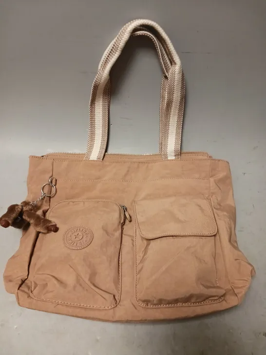 KIPLING ZIP UP CARRY ALONG BAG IN BROWN