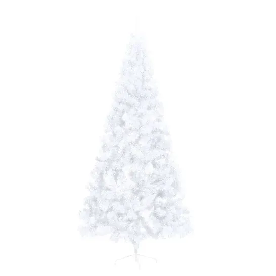 BOXED H210 CM WHITE FROSTED  CHRISTMAS TREE .