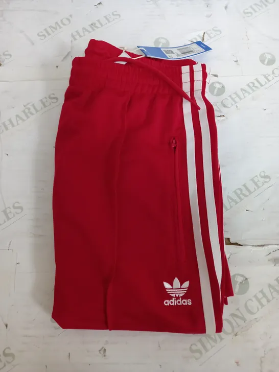 ADIDAS FIREBIRD RED TRACKSUIT PANTS  - SMALL