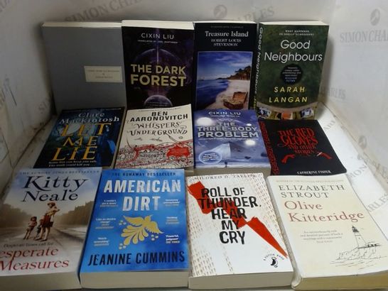 LOT OF 12 ASSORTED PAPERBACK FICTION BOOKS