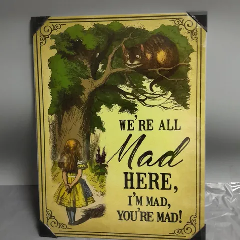 ALICE IN WONDERLAND ALUMINUM WALL POSTER