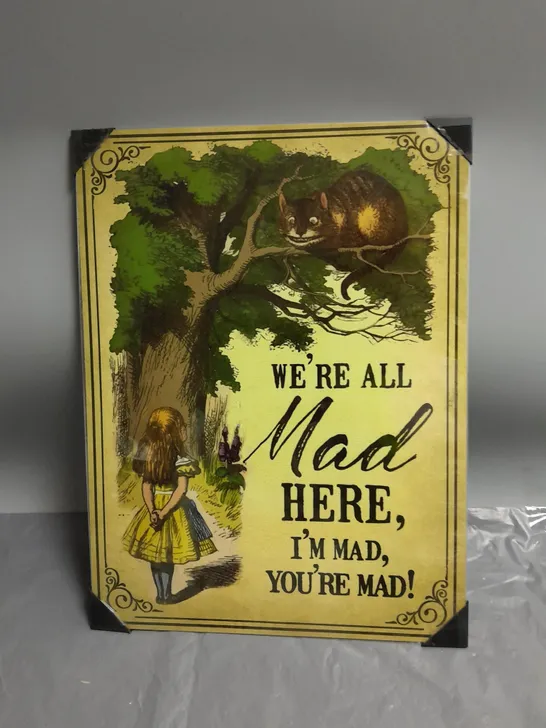 ALICE IN WONDERLAND ALUMINUM WALL POSTER