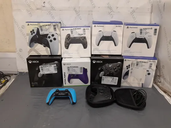 10 ASSORTED GAMING CONTROLLERS TO INCLUDE PLAYSTATION AND XBOX