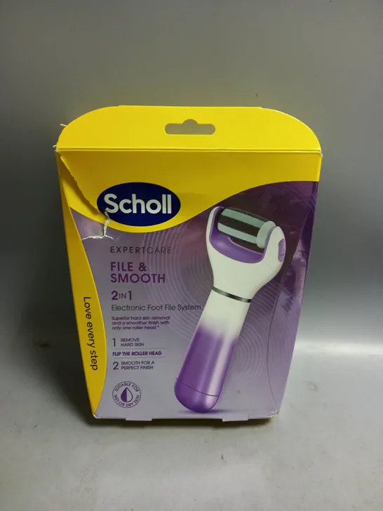 BOXED SCHOLL FILE AND SMOOTH ELECTRONIC FOOT FILE SYSTEM