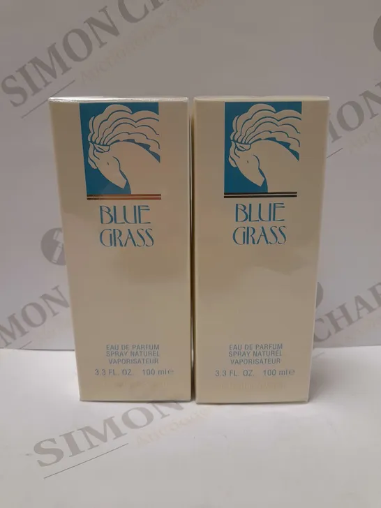 LOT OF 2 X 100ML ELIZABETH ARDEN BLUE GRASS EAU DE PARFUM