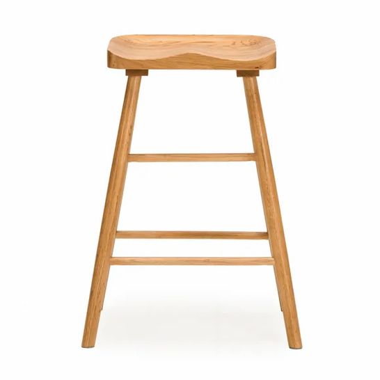 BOXED LOXWOOD BAR STOOL OAK