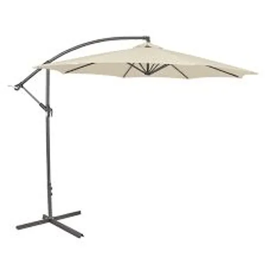 BOXED 3M CANTILEVER HANGING PARASOL CREAM (1 BOX) RRP £79.99