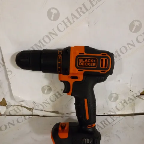 BLACK+DECKER 18 V CORDLESS 2-GEAR COMBI HAMMER DRILL POWER TOOL (BCD70051K)