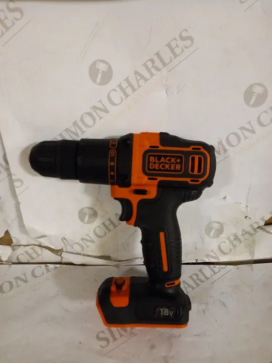 BLACK+DECKER 18 V CORDLESS 2-GEAR COMBI HAMMER DRILL POWER TOOL (BCD70051K)