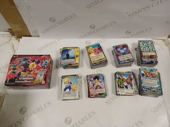 LOT OF APPROXIMATELY 120 ASSORTED DRAGON BALL TRADING/TRAINING CARDS 