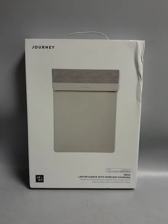 BOXED JOURNEY NEXA LAPTOP SLEEVE WITH WIRELESS CHARGING