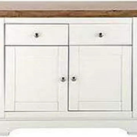 BOXED WILTSHIRE CREAM/OAK EFFECT COMPACT SIDEBOARD (1 BOX)