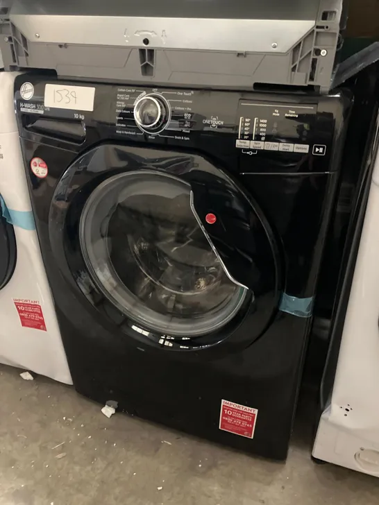 HOOVER H3W4102DABBE-80 H-WASH 300 LITE FREESTANDING 10KG 1400RPM WASHING MACHINE BLACK - UNPROCESSED RAW RETURN