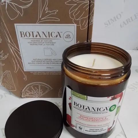LOT OF 5 BRAND NEW BOXED BOTANICA 500G WAX CANDLES 
