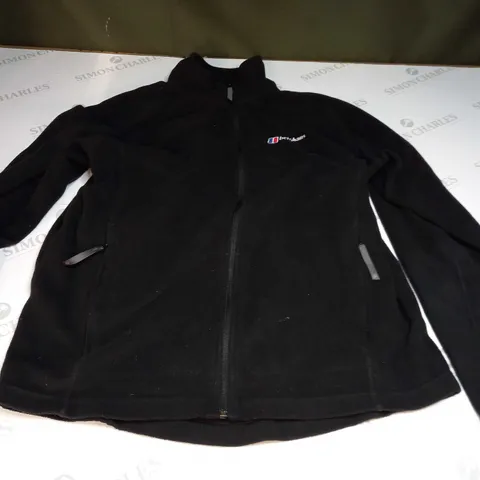 BERGHAUS ZIP UP LONG SLEEVE FLEECE IN BLACK - UK MEDIUM