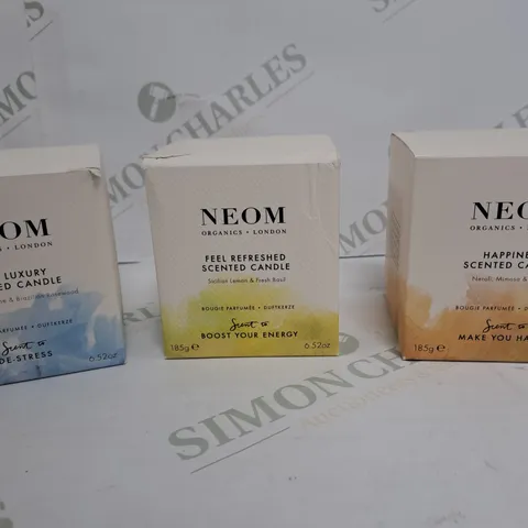 BOXED SET OF 3 NEOM CANDLES 