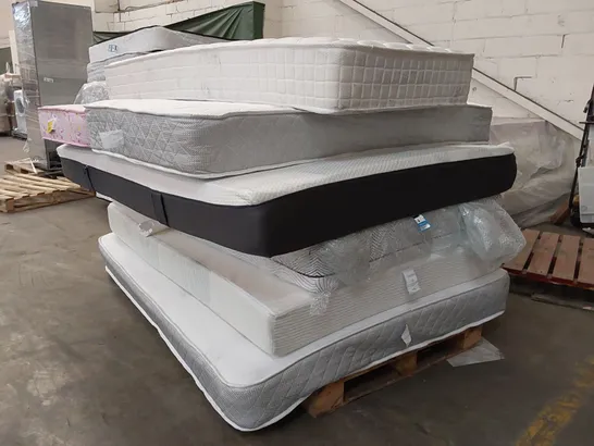 PALLET OF 7x ASSORTED MATTRESSES - VARIOUS SIZES, BRANDS ECT