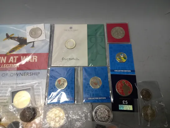 LARGE QUANTITY OF ASSORTED COLLECTABLE COINS AND MEDALS