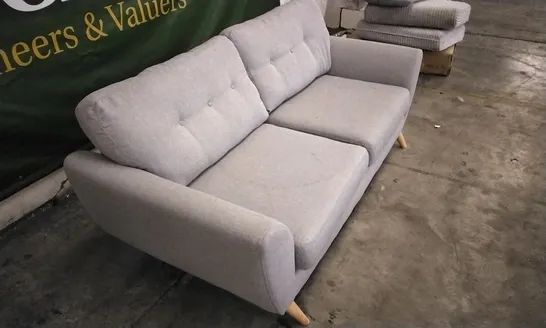 QUALITY DESIGNER 2 SEATER GREY FABRIC SOFA