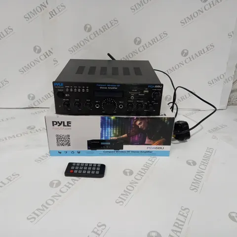 PYLE PDA6BU COMPACT WIRELESS BT STEREO AMPLIFIER