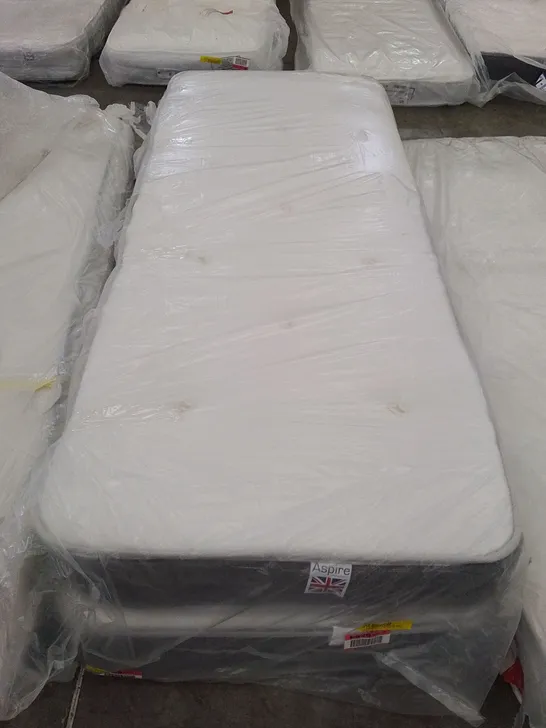 2 × QUALITY BAGGED NATURAL OPEN COIL SPRING SMALL SINGLE 2'6" MATTRESS 