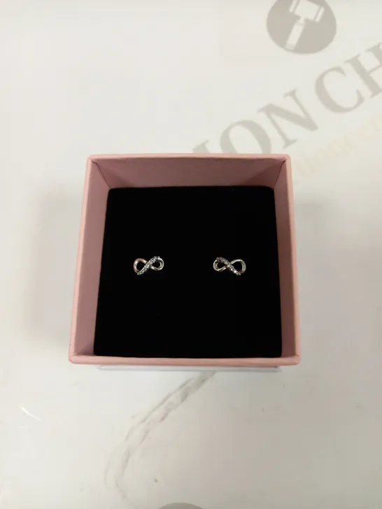 PANDORA SILVER INFINITE STUD EARRINGS 