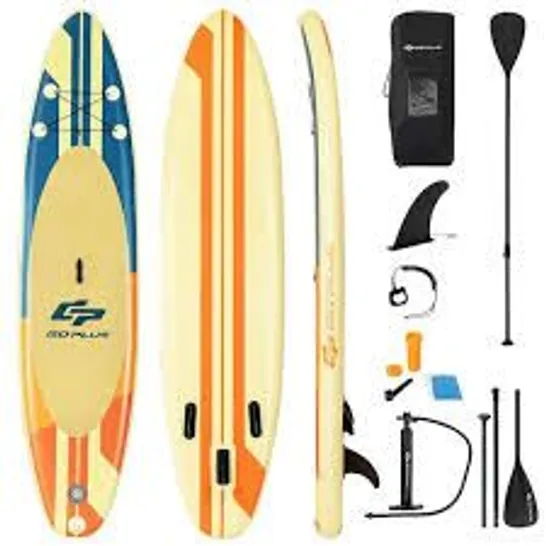 BOXED GOPLUS 10.5FT INFLATABLE STAND UP PADDLE BOARD SURFBOARD WITH BAG ALUMINUM PADDLE PUMP