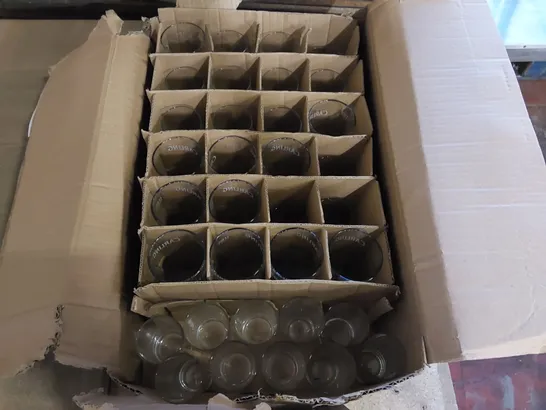 BOX OF APPROXIMATELY 36 ASSORTED DRINKS GLASSES