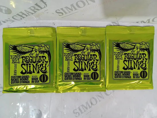 ERNIE BALL REGULAR SLINKY CUSTOM GAUGE NICKEL WOUND GUITAR STRINGS - SET OF 3