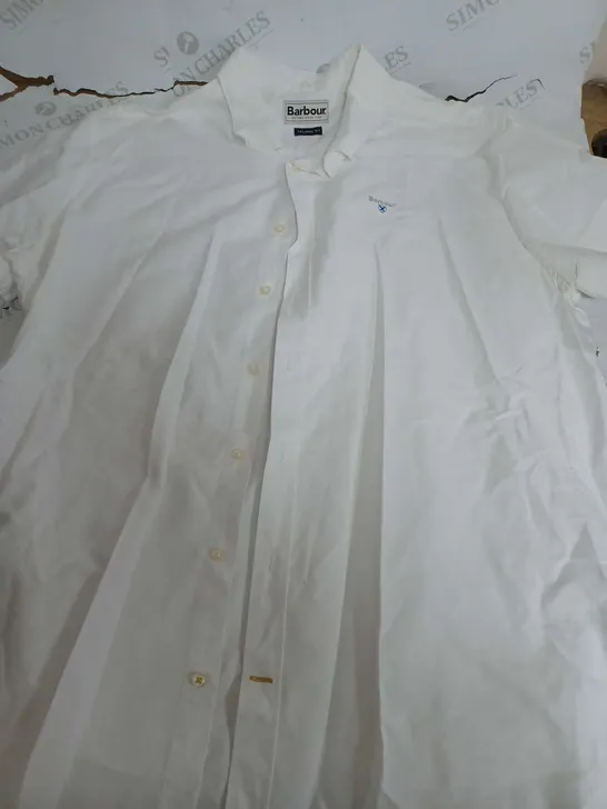 BARBOUR TAILORED FIT WHITE SHIRT - 2XL