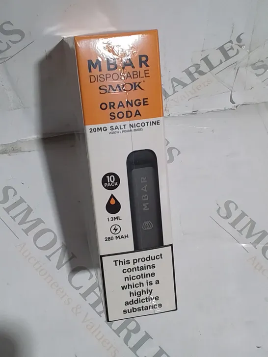 SEALED SMOK M BAR DISPOSABLE 10-PACK - ORANGE SODA