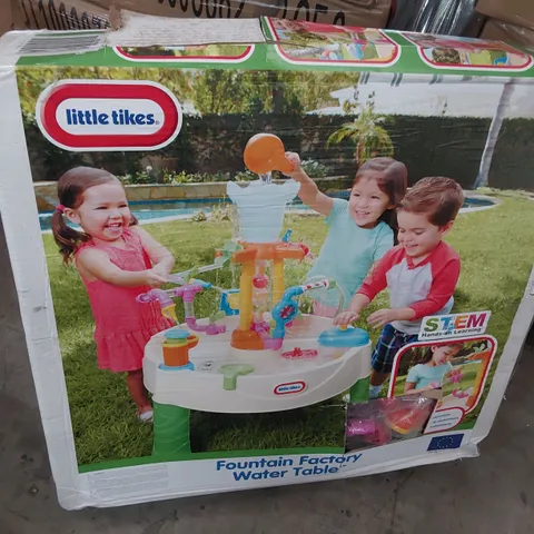 BOXED LITTLE TYKES FOUNTAIN FACTORY WATER TABLE