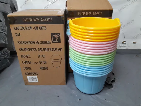 LOT OF 40 BRAND NEW PASTEL TREAT BUCKETS