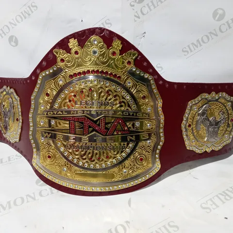 TOTAL NONSTOP ACTION WRESTLING FAUX LEATHER REPLICA CHAMPIONSHIP BELT