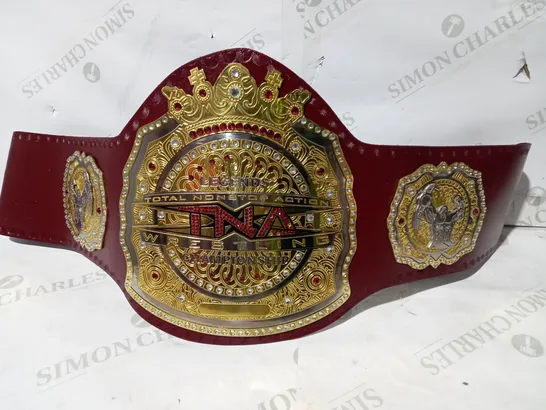 TOTAL NONSTOP ACTION WRESTLING FAUX LEATHER REPLICA CHAMPIONSHIP BELT