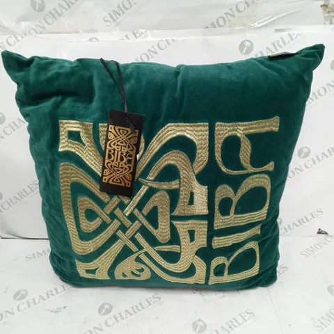 BIBA LOGO GREEN CUSHION 