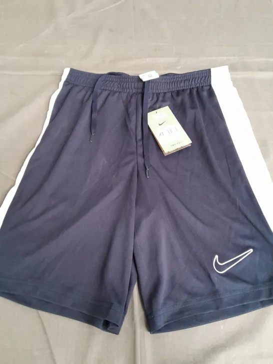 NIKE MENS SLIM FIT SHORTS BLUE AND WHITE SIZE S