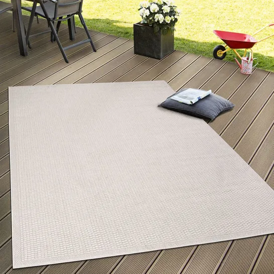 BRAND NEW BAGGED PACO HOME 125 TIMBER RUG IN BEIGE - 80 x 150cm