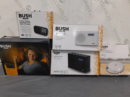 BOX OF APPROXIMATELY 15 ASSORTED ITEMS TO INCLUDE - DAB/FM RADIO , BUSH RADIO , PORTABLE RADIO ETC