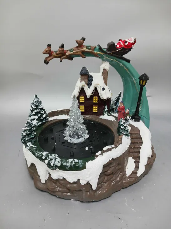 BOXED LED FOUNTAIN CHRISTMAS VILLAGE SCENE  RRP £45.99