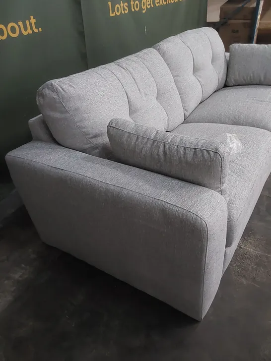 DESIGNER 3 SEATER FABRIC UPHOLSTERED SOFA