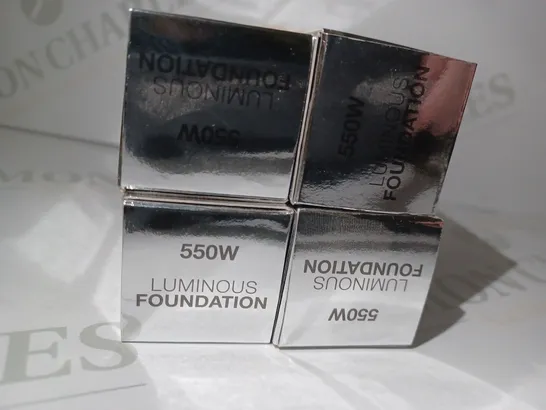 LOT OF 4 X 30ML ANASTASIA BEVERLY HILLS LUMINOUS FOUNDATION - 550W