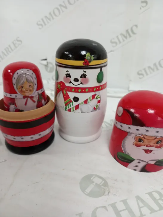 BOXED MR CHRISTMAS SET OF 2 NESTING DOLLS